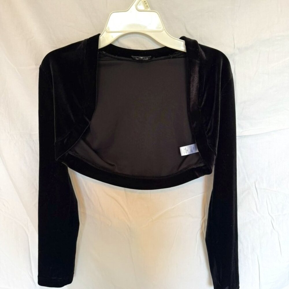 Fancy black velour bolero girls 10